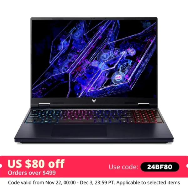 Acer Predator Helios Neo 16" Gaming Laptop,Intel Core i9-14900HX,64GB RAM,4TB SSD,GeForce RTX 4060,Black,with Gaming Mouse