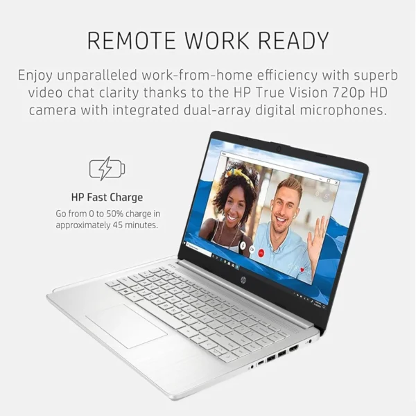 HP Newest 14" Business Laptop,Intel Celeron N4120,Up to16GB RAM,384GB Storage(128GB eMMC+256GB Micro SD),1Year Office 365,Silver - Image 4