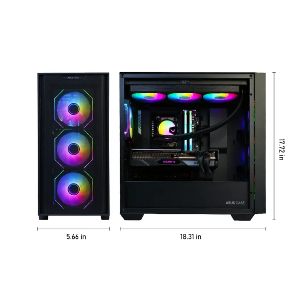 YEAH MAGIC Gaming Desktop PC AMD R7 7800X3D 7800XT DDR5 6000MHz 32G 1TB M.2 SSD Windows 11 Home 850W PSU Office Business WIFI - Image 4