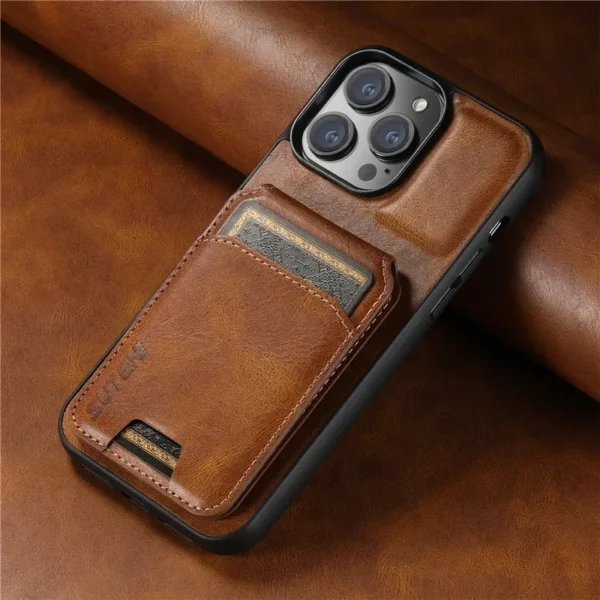 Luxury Wallet Phone Case Card Holder Leather Magnetic Pocket Cover For iPhone 16 15 14 13 12 11 Pro Max Plus XS XR 16ProMax - Image 2