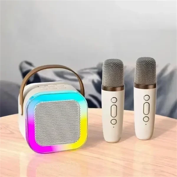 K12 Wireless Bluetooth Speaker Multifunction with 2 Microphone RGB Portable Music Player Karaoke Machine for Child Home Gift - Image 10