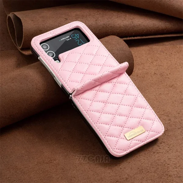 For Galaxy Z Flip 6 5 5G Cover Luxury Full Protect Noble Style Slim Leather Shell For Samsung Galaxy Z Flip 4 3 Fold Phone Case - Image 7