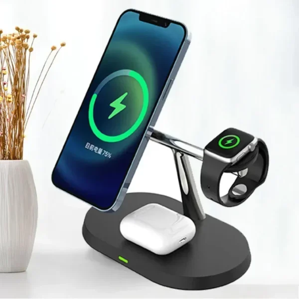 3 in 1 Wireless Charger for IPhone 15 14 13 12 Pro Max for Apple Watch 9 8 7 6 5 Airpods Pro 2 3 Fast Charging Station