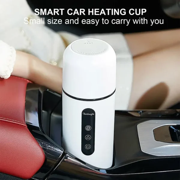 12V 24V Car Heating Cup Electric Kettle Stainless Steel Smart Temperature Control Touch LCD Display Travel Coffee Mug Warmer - Image 16