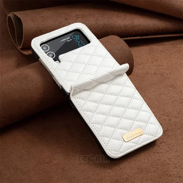 For Galaxy Z Flip 6 5 5G Cover Luxury Full Protect Noble Style Slim Leather Shell For Samsung Galaxy Z Flip 4 3 Fold Phone Case - Image 10