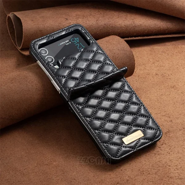 For Galaxy Z Flip 6 5 5G Cover Luxury Full Protect Noble Style Slim Leather Shell For Samsung Galaxy Z Flip 4 3 Fold Phone Case - Image 8