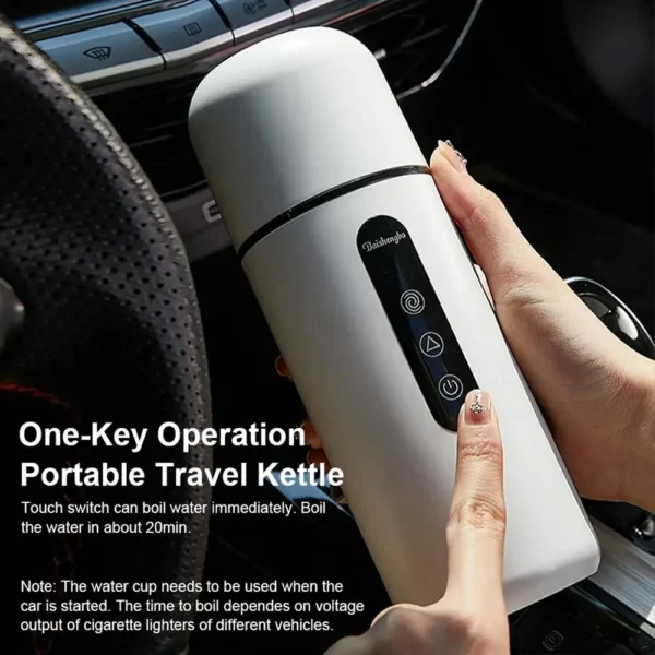 12V 24V Car Heating Cup Electric Kettle Stainless Steel Smart Temperature Control Touch LCD Display Travel Coffee Mug Warmer - Image 21