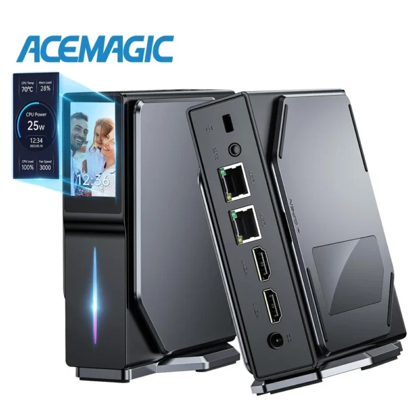 ACEMAGIC S1 Mini PC Gamer Windows 11 Intel 12th Alder Lake N100 DDR4 16GB 512GB WIFI5 ,Bluetooth 4.2 VGA Gaming Computer