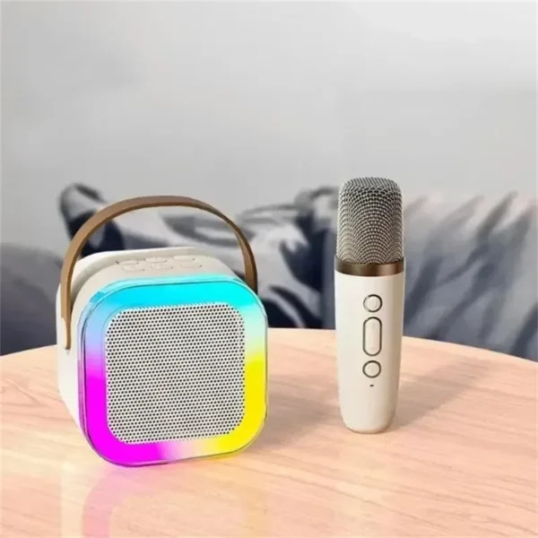 K12 Wireless Bluetooth Speaker Multifunction with 2 Microphone RGB Portable Music Player Karaoke Machine for Child Home Gift - Image 7