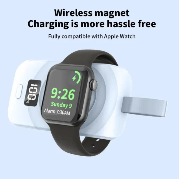 Portable Wireless Charger Power Bank For Apple Watch 8 7 6 5 4 3 SE Ultra for iWatch Magnetic charging station - Image 3