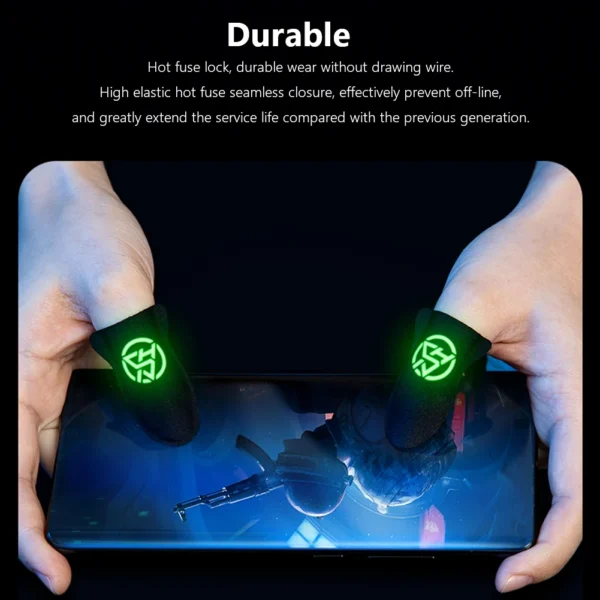 1 Pair For PUBG Gaming Finger Sleeve Luminous Fingertips Cover Anti-slip Breathable Finger Cots Thumb Gloves For Mobile Game - Image 5