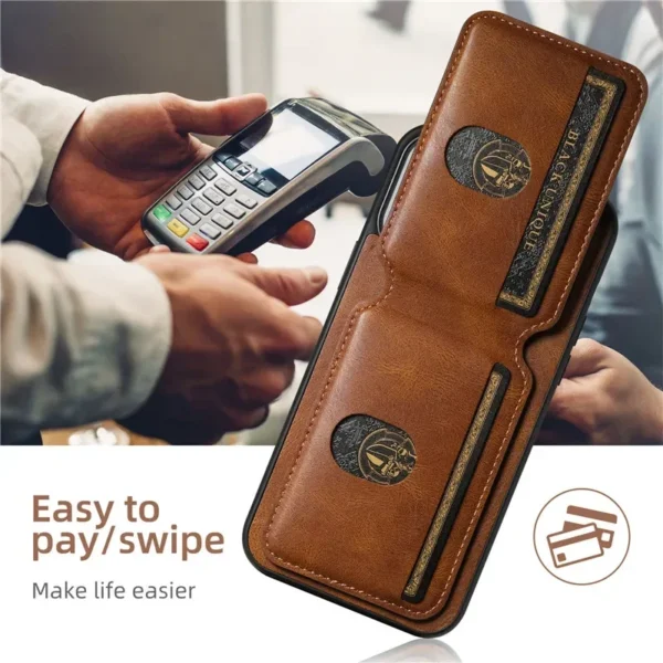 Luxury Wallet Phone Case Card Holder Leather Magnetic Pocket Cover For iPhone 16 15 14 13 12 11 Pro Max Plus XS XR 16ProMax - Image 5