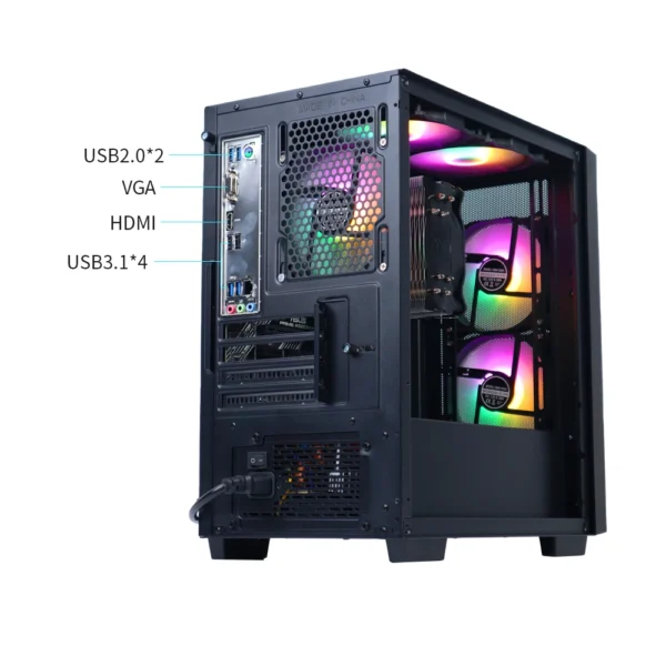 YEAH MAGIC Business Desktop AMD Ryzen 5 5600G 8G*2 DDR4 3200 1T NVME SSD Win 11 Home Gamer Computer Office Work 650W Gold PSU - Image 4