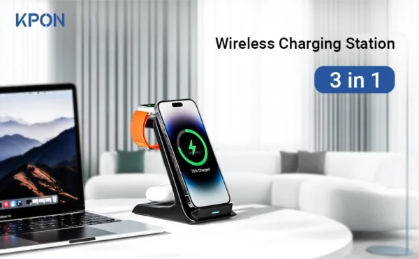 KPON 3 in 1 Wireless Charger Stand Fast Charging Station Dock For iPhone 16/15/14/13 Pro Max Apple iWatch 9/8/7/6/5 Airpods 3/2 - Image 8