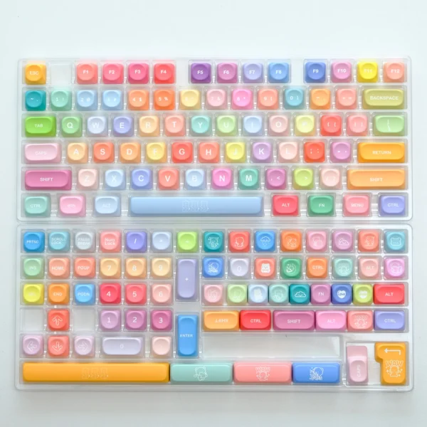 KBDiy KOA Profile Gummy Bears Keycap PBT Custom Korean Keycaps for Mechanical Keyboard Game Cute 141 Keys Caps ISO 7U Space Bar - Image 10