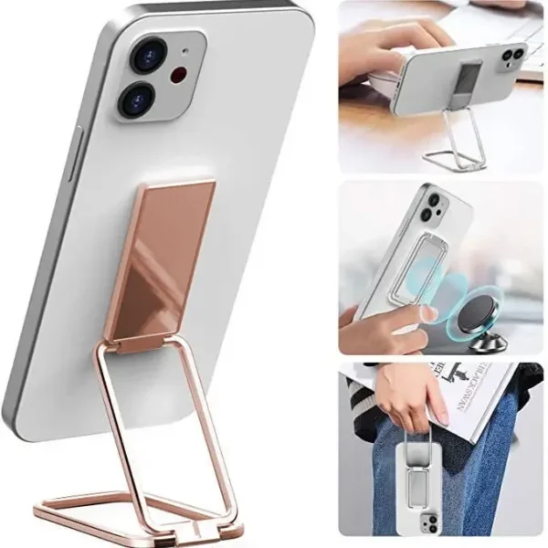 Foldable Mobile Phone Holder Ring Buckle Retractable Desktop CellPhone Stand Car Magnetic Bracket Office Accessories - Image 8