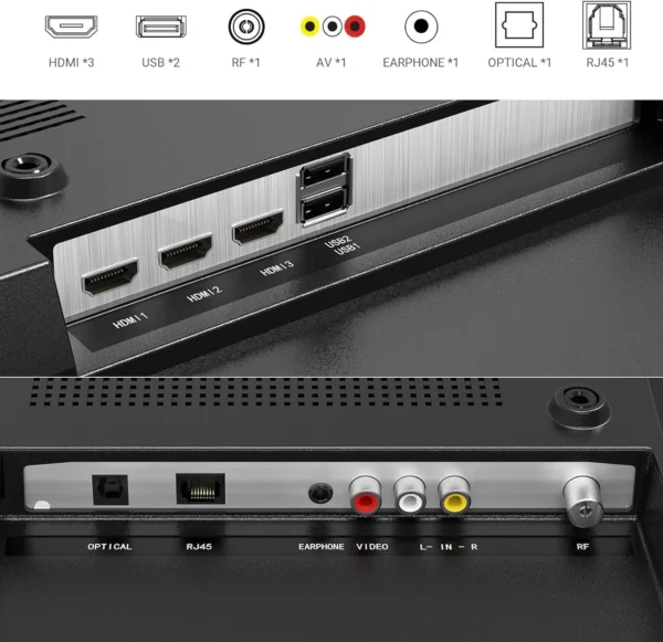 Smart TV Ultra HD 4K LED Google TV (Bluetooth, Wi-Fi, USB, Ethernet, HDMI) Slim Design Smart tv with Built-in Google Ass - Image 6