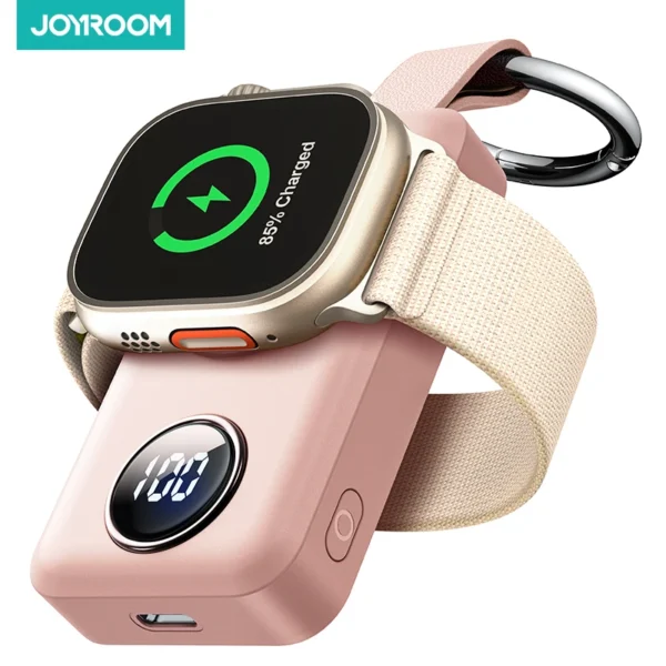 JOYROOM Portable 2000mAh Wireless Charger for Apple Watch Series 9/8/7/6/5/4/3/2/SE/UItra 2/Ultra Magnetic iWatch Power Bank - Image 7