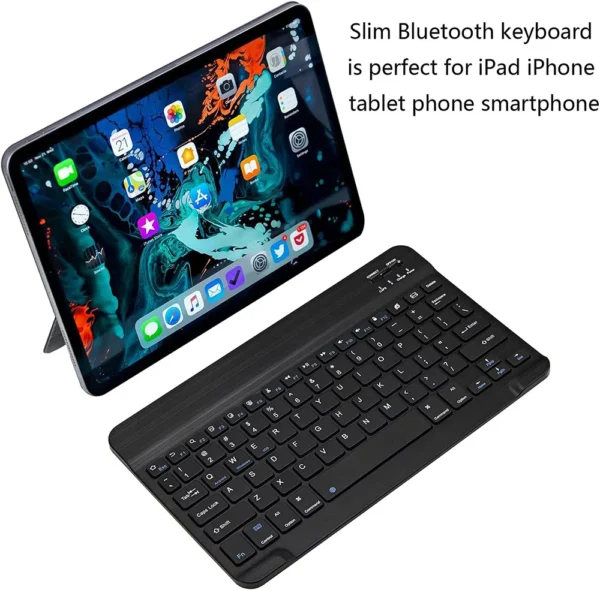 Mini Bluetooth Keyboard Wireless Keyboard Rechargeable Russian Spain Keyboards For IOS Android Windows 10 Inch For Phone Tablet - Image 2