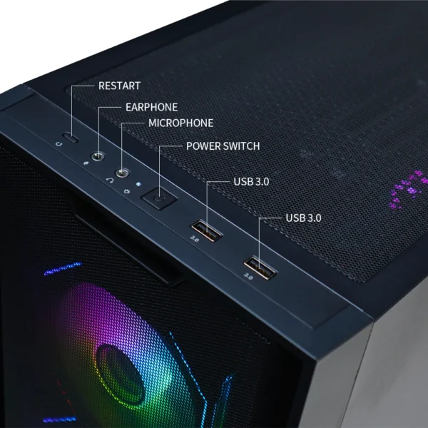 YEAH MAGIC Gaming Desktop PC AMD R7 7800X3D 7800XT DDR5 6000MHz 32G 1TB M.2 SSD Windows 11 Home 850W PSU Office Business WIFI - Image 2