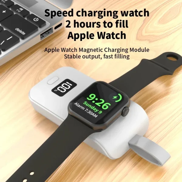 Portable Wireless Charger Power Bank For Apple Watch 8 7 6 5 4 3 SE Ultra for iWatch Magnetic charging station - Image 4