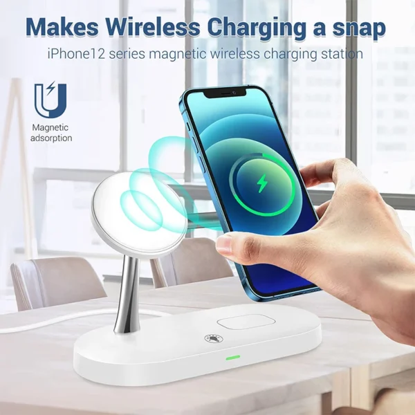 3 in 1 Wireless Charger Stand For iPhone 12 13 14 15 16 Fast Charging Station for Apple Watch 10 9 8 7 6 5 4 Airpods 2 3 Pro - Image 10