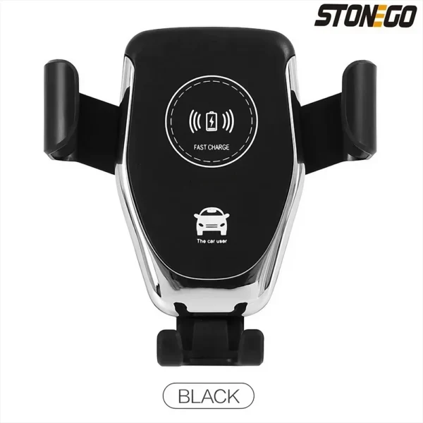 10W Qi Fast Wireless Car Charger with Auto-Clamping Mount for Windshield, Dashboard, and Vent, Convenient Phone Holder - Image 7