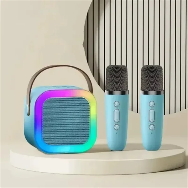 K12 Wireless Bluetooth Speaker Multifunction with 2 Microphone RGB Portable Music Player Karaoke Machine for Child Home Gift - Image 11