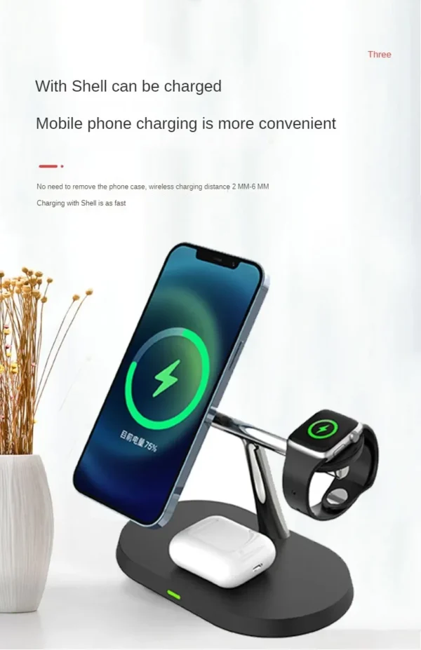 3 in 1 Wireless Charger for IPhone 15 14 13 12 Pro Max for Apple Watch 9 8 7 6 5 Airpods Pro 2 3 Fast Charging Station - Image 15