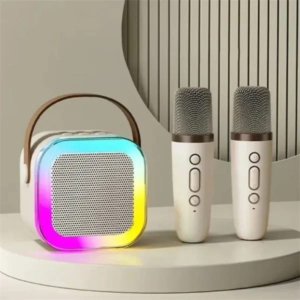 K12 Wireless Bluetooth Speaker Multifunction with 2 Microphone RGB Portable Music Player Karaoke Machine for Child Home Gift - Image 2