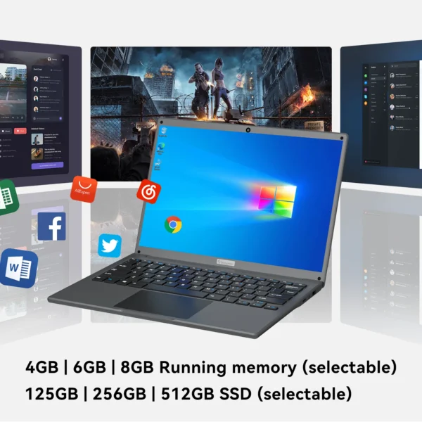 Adreamer LeoBook13 Laptop 8GB RAM 1TB SSD Notebook 13.3-inch 2560X1600 Resolution Computer Intel Celeron N4020 Ship From US - Image 3