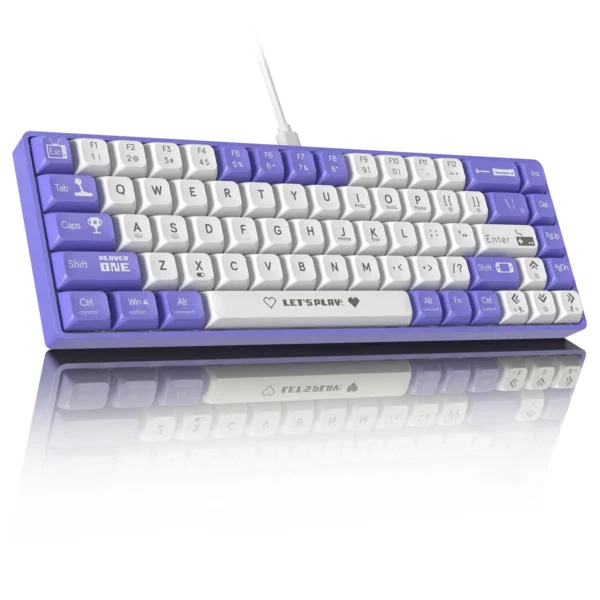 AJAZZ AK680 Mechanical Gaming Keyboard Hot-Swappable Mini Wired Keyboard PBT Keycaps RGB Backlit Full Keys Programmable For PC - Image 9