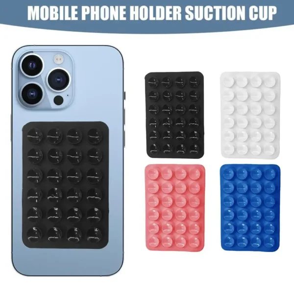 Multifunctional Mobile Phone Silicone Suction Cup 24 Square Mobile Phone Single-Sided Case Anti-Slip Holder Mount Suction - Image 11