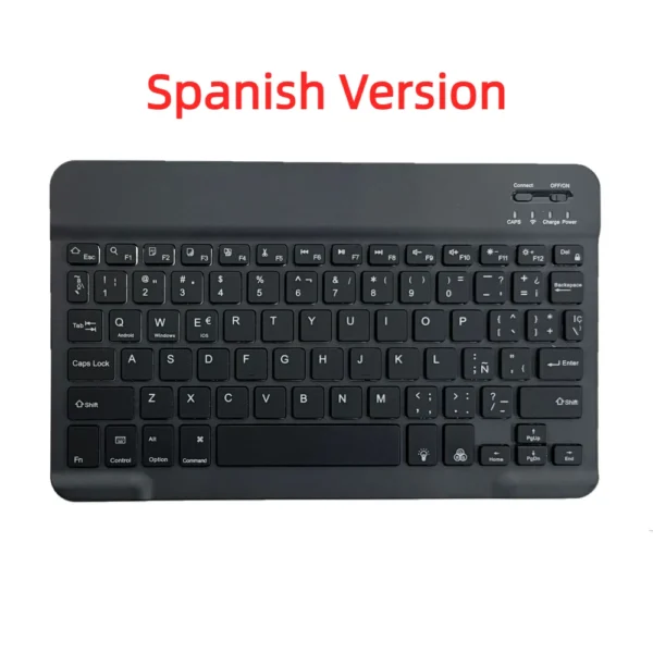 Mini Bluetooth Keyboard Wireless Keyboard Rechargeable Russian Spain Keyboards For IOS Android Windows 10 Inch For Phone Tablet - Image 10