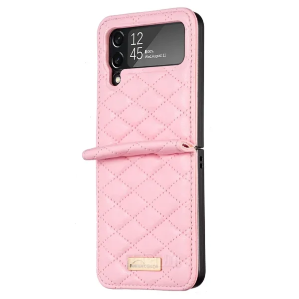 For Galaxy Z Flip 6 5 5G Cover Luxury Full Protect Noble Style Slim Leather Shell For Samsung Galaxy Z Flip 4 3 Fold Phone Case - Image 2