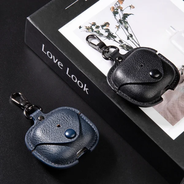 Retro Leather Case For AirPods 4 Business Earphone Cases For Apple AirPods 4 4th Generation 2024 Cover Headset Shell With Hook - Image 6