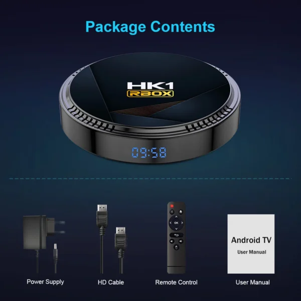 HK1 RBOX-H8 WIFI6 Android 12.0 Smart TV Box Allwinner H618 Quad-core 4K Media Player H.265 VP9 6K Decording Dual Band WiFi6 BT5 - Image 4