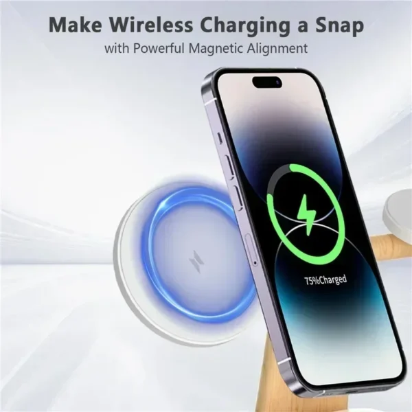 3 In 1 Magnetic Wireless Charger Stand For iPhone 16 15 14 Pro Max Apple Watch 9 8 7 Airprods Fast Charging Station Dock Holder - Image 22