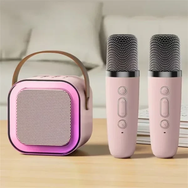 K12 Wireless Bluetooth Speaker Multifunction with 2 Microphone RGB Portable Music Player Karaoke Machine for Child Home Gift - Image 3