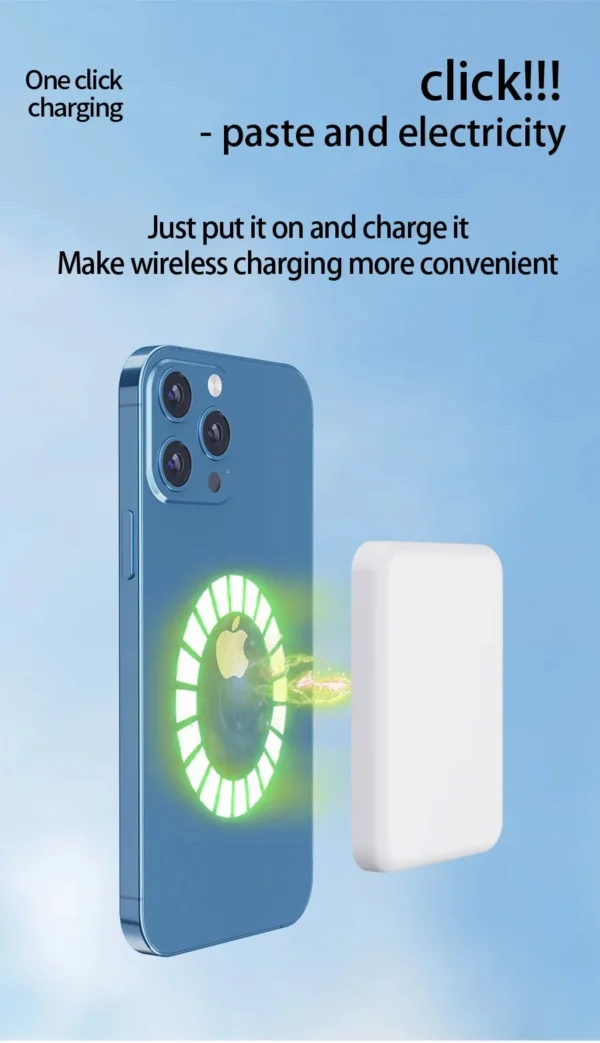 3in1 Wireless Magnetic Power Bank Portable External Spare Battery Wireless Fast Charger For Macsafe iPhone iWatch Apple Watch - Image 13