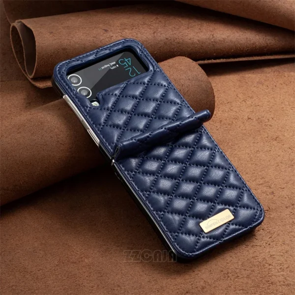 For Galaxy Z Flip 6 5 5G Cover Luxury Full Protect Noble Style Slim Leather Shell For Samsung Galaxy Z Flip 4 3 Fold Phone Case - Image 11