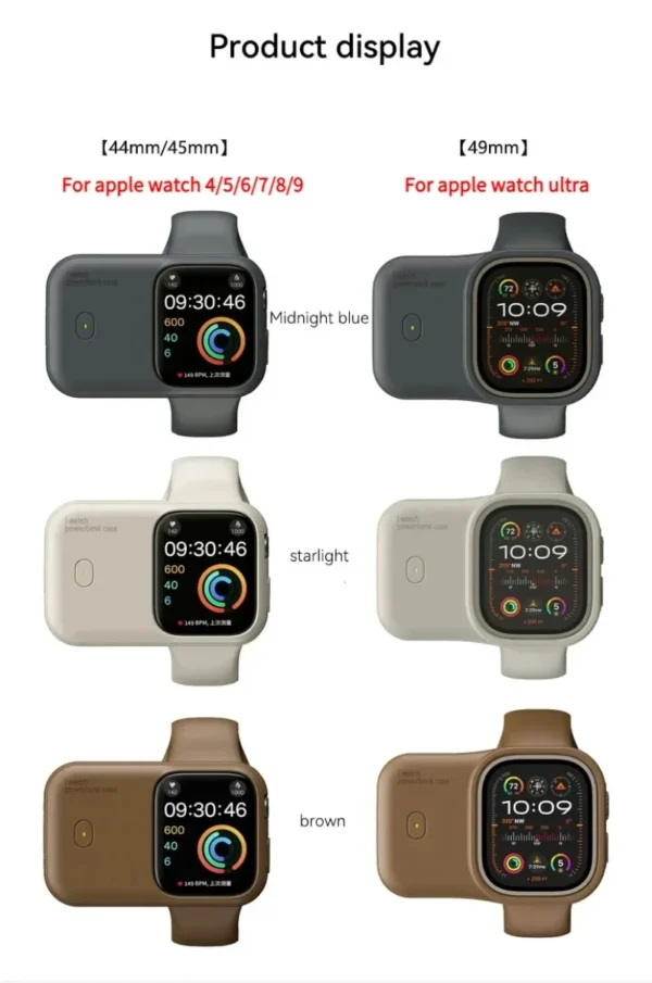 For Apple Watch Wireless Charger Apple Watch S9 40 41 44 45 49mm Smart Outdoor Sports Portable Wearable Wireless Charging Bank - Image 14